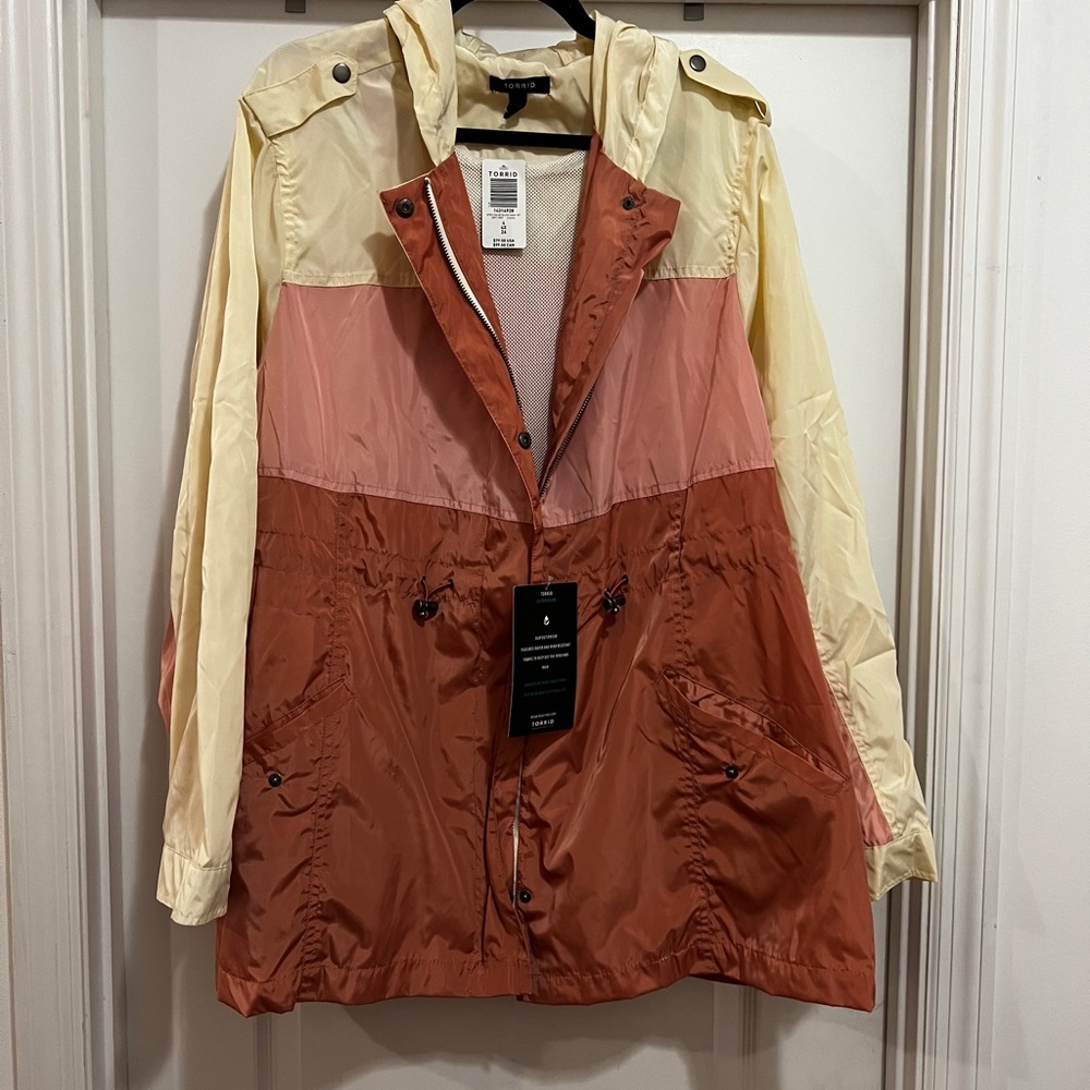 NWT Torrid Color Block Raincoat